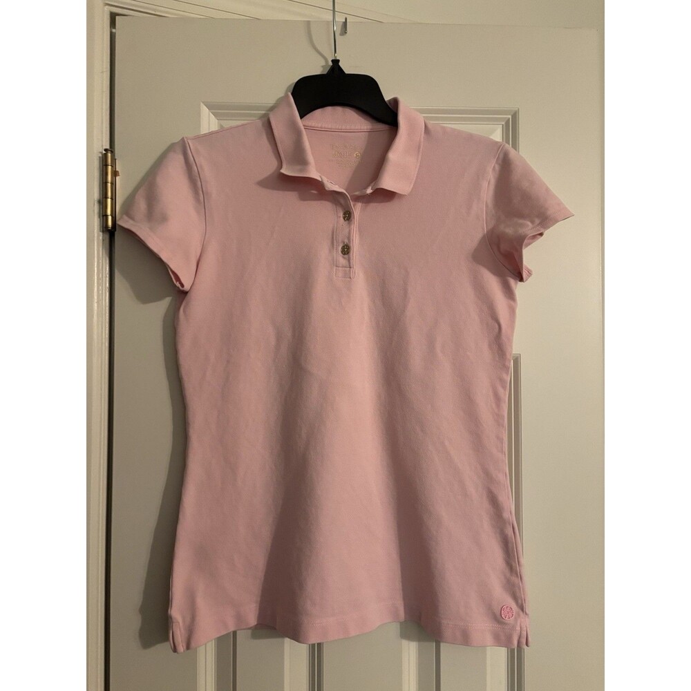 Lilly Pulitzer Pale Pink Short Sleeve Button-Down Polo
